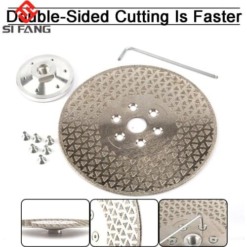 100/115/125/180/230mm M14 Electroplated Diamond Cutting Grinding Disc 4”- 9” Flange Saw Blade for Granite Marble Ceramic 1Pc