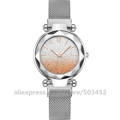 100pcs/lot 103040 No Logo Magnetic Watch Wholesale Women Watches Girl Lady Clock For Women Gradient Color Ladies Watch