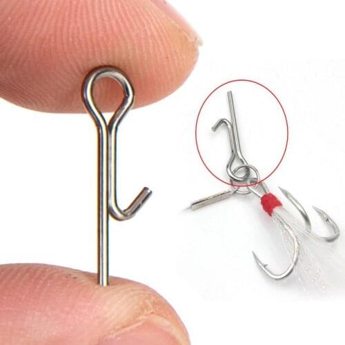 100pcs/pack Stainless Steel Soft Baits Stinger Spike Fishing Lure Latch Rigs Hook Connector Needle Pins Swivel Fishing Accessory