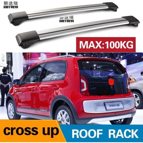 SHITURUI 2Pcs Roof bars For VOLKSWAGEN cross up 2013+ Aluminum Alloy Side Bars Cross Rails Roof Rack Luggage