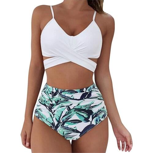 2021 High Waist Bikini Swimwear Women Snake Print Swimsuit Sexy Leopard Bikinis Set Tie Dye Brazilian Swimming for Bathing Suit
