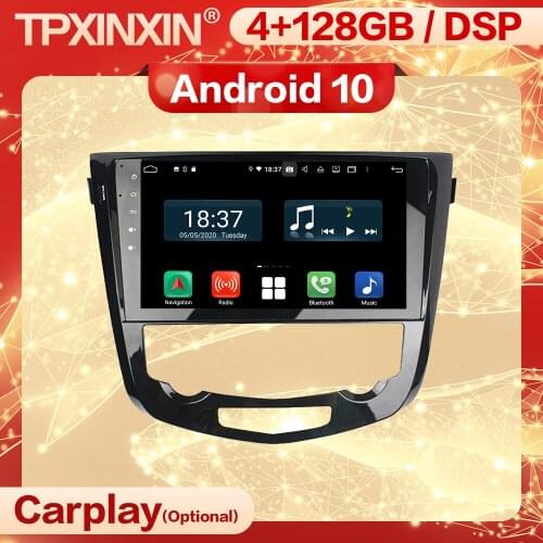 4+128G Carplay 2 Din Android Multimedia Stereo Receiver For Nissan Qashqai 2016 GPS Navi Wifi Video Radio Audio Player Head Unit