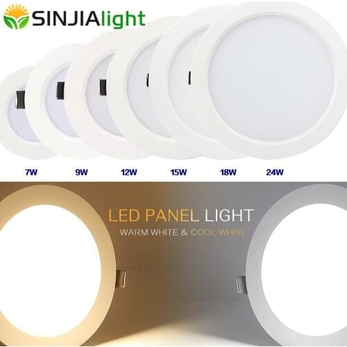 5pcs/lot 7W 9W 12W 15W 18W Led Panel Light Downlight LED Ceiling Lamp pendant lights for hallway dining room bedroom lighting