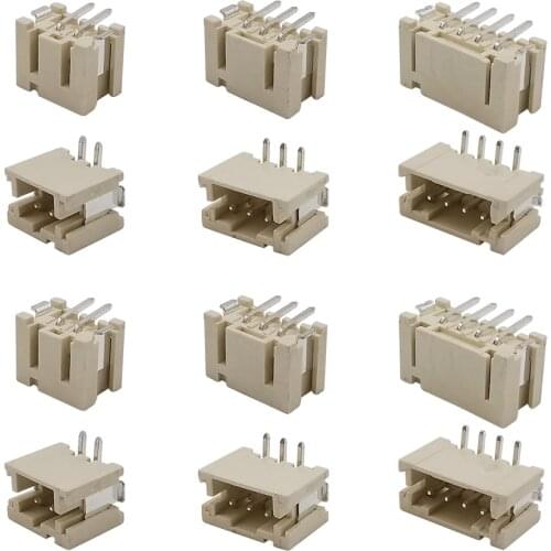 50/100Pcs PH2.0 Pitch 2.0mm 2 Pin 3 Pin 4 Pin Vertical SMD Male Plug Shell Terminals Wire Connector