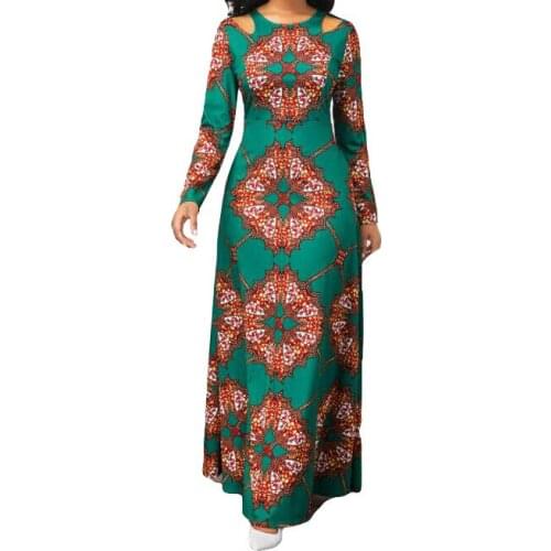 African Dashiki Dress Print Maxi Dresses Ethnic Abaya Bazin Robe Gowns Africa Long Riche Lady Traditional Hipster Islamic