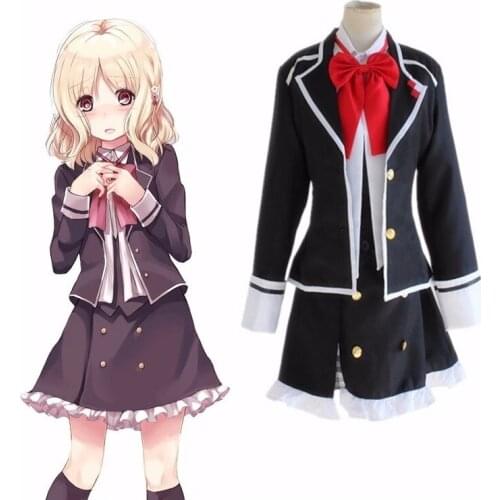 Anime DIABOLIK LOVERS Kostuums Komori Yui Cosplay Costume Women Halloween Carnaval Party Dress Girls Full set School Uniforms