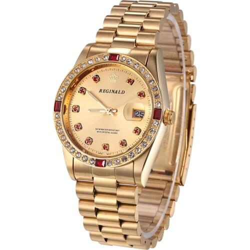 Mens Watches Top Brand Luxury 2018 Reginald Watch Men Fashion Business Quartz watch Stainless Steel Date Analog Male Watches