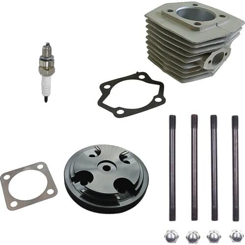 Black CNC Cylinder Head Cover&Cylinder&Piston Fit 80cc Engine Motorized Bike