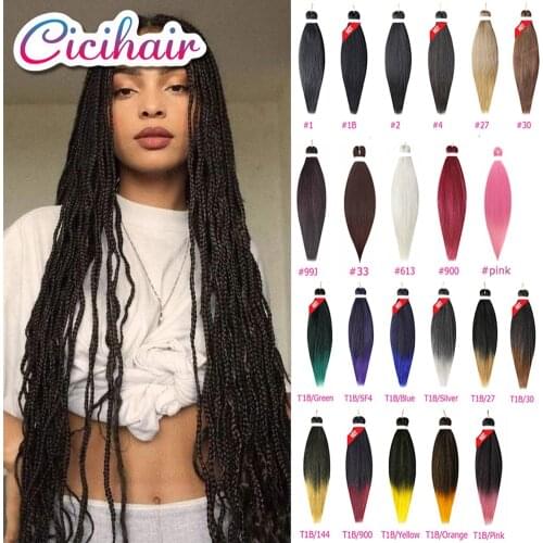 CICIHAIR 20"26"Pre Stretched Braiding Hair Wholesale Natural Hair Extensions For Braids Synthetic Hair Extensions For Braid 2Pcs