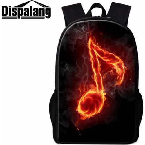 Dispalang Art Backpack for Teen Girls Stylish School Bag Musical Notes Printed Book Bag Cool Rucksack Mochilas for Children Kids