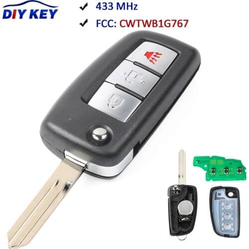 DIYKEY for Nissan Rogue 2014 2015 2016 2017 2018 2019 2020 Remote Key Fob FCC: CWTWB1G767 Model: TWB1G767 433.92MHz