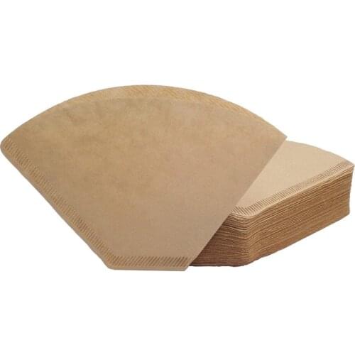 4 Cone Coffee Filter, Unbleached Natural Paper, No Blowout, Disposable for Pour over and Drip Coffee Maker, 200 Pcs