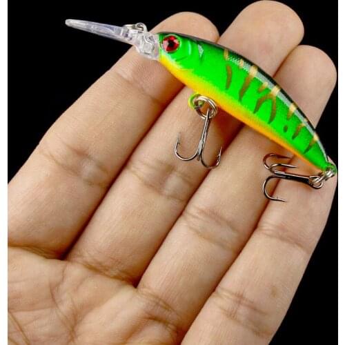 HENGJIA 1PCS Sinking Hard Fishing Lures Minnow 7cm 6g Artificial Baits Deep Diving Wobblers Fishing Tackles