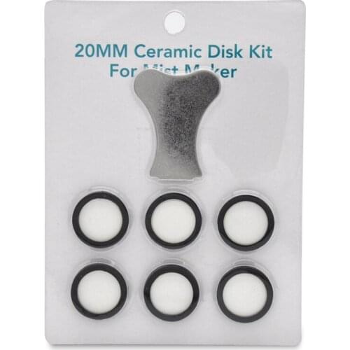 7Pcs Mist Maker Maintenance Kit, Ceramic Disk Ceramic Disk Key Replacement Parts Kits for Fog Machine