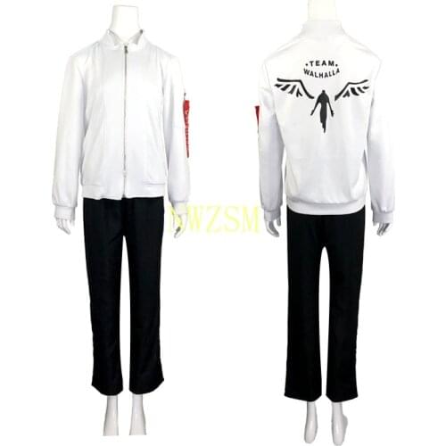 Tokyo Revengers Hanemiya Kazutora Cosplay Costumes White Coat Valhalla Uniform Baseball Jacket Mikey Draken Halloween Clothes