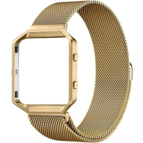 Milanese Magnetic Stainless Steel Wrist watch Band Strap Frame Replacement Band for Fit bit Blaze Wristbands