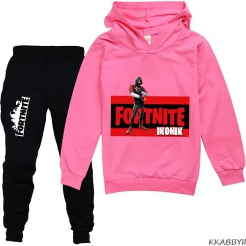FORTNITE Fashion Fall Clothes Toddler Girls Cotton Cute Girls Tops and Pants 2Pcs Children Clothing Sets