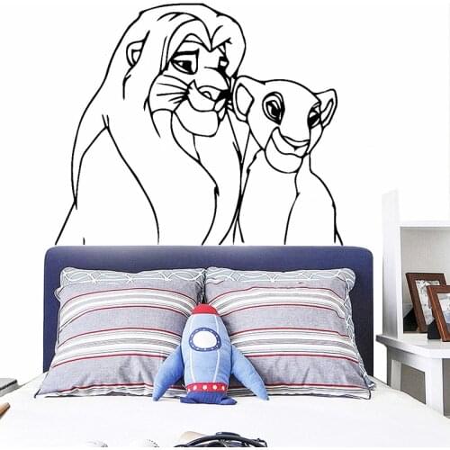 Simba Wall Sticker Lion King Decal Boys Room Decoration Kids Bedroom Wall Decor Cartoon Art Mural Nursery Stickers Parents