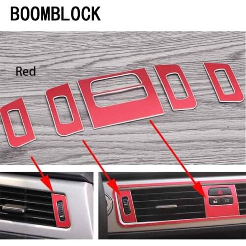 Aluminum Alloy Car Interior Stickers For BMW 3 Series BMW E90 E91 E92 E93 Aluminum Air Conditioner Outlet Trim Accessories