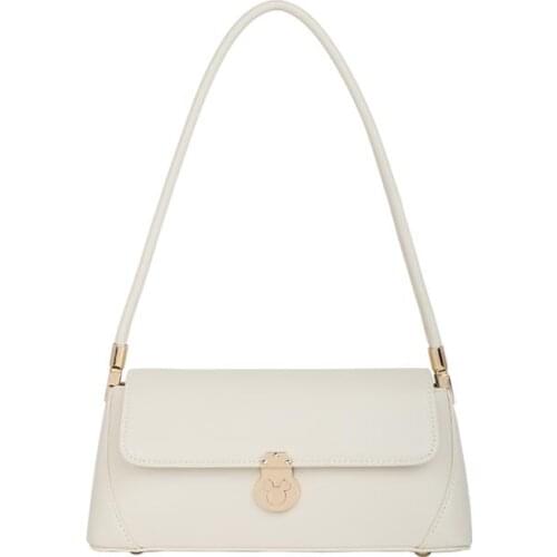 New Trend Womens Bags 2021 Fashion All-match Shoulder Bag Messenger Bag PU Leather Zipper Baguette Luxury Designer Handbags 4.3