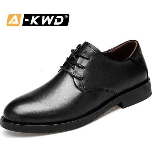 New Fashion Mens Black Dress Shoes Genuine Leather Mens Shoes Casual Luxury Herenschoenen Leder Business Shoes Men Low Top Boots