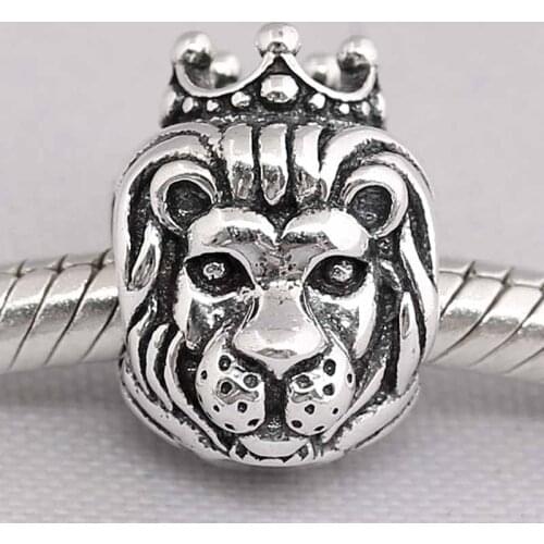 Original Animal King Of The Jungle Lion Beads Fit 925 Sterling Silver Bead Charm Bracelet Bangle Diy Jewelry