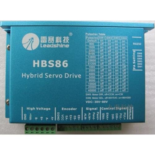 Leadshine closed-loop stepper motor drive HBS86H 20-80 VDC
