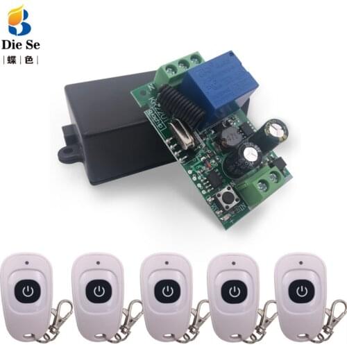 RF Switch Remote Control AC 85~220V 1CH Relay Receiver and Transmitter for Universal Garage Control and Home appliance Control