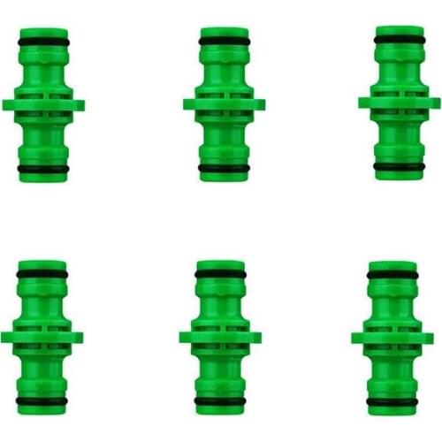 Garden water pipe 4 points pvc hose repair joint green straight through 6-piece quick connection garden hose connector