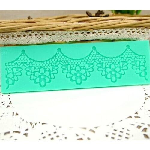 Flower Trim Shape Silicone Embossing Mold Cake Fondant Paste DIY Pressing Silicone Cupcake Decorating Mold Chocolate Gum Paste