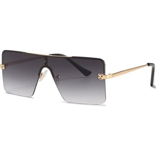 Ladies Fashion One Piece Goggle Sunglasses Women Designer Big Frame Sun Glasses Female Shades Men Square Eyewear