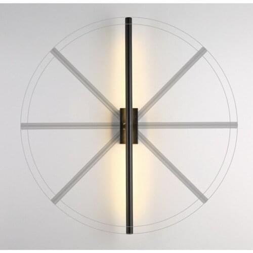 Modern Simple LED Wall Lamp Linear Metal Tubes Down Lighting Wall Light Living Room Decoration Gold LED Bathroom Mirror Lights