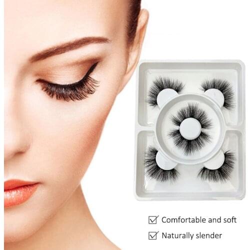 Three Pairs Multi-layer False Eyelashes 2021 New In Europe An America 3D Three Dimensional Thick Soft Makeup Tools Eyelashes