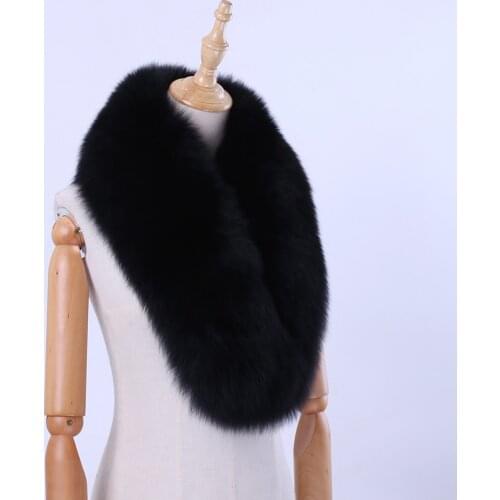 X-Large New Fashion Genuine Fox Fur Womens Winter Natural Fur Scarf Scarves Neckerchief Real Fur Muffler Lady Wraps With Clips