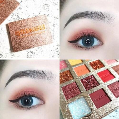 GUICAMI 35Color shiny eye shadow special color gloss Sequin matte eye shadow makeup LongLasting eye shadow beauty cosmetic T0947
