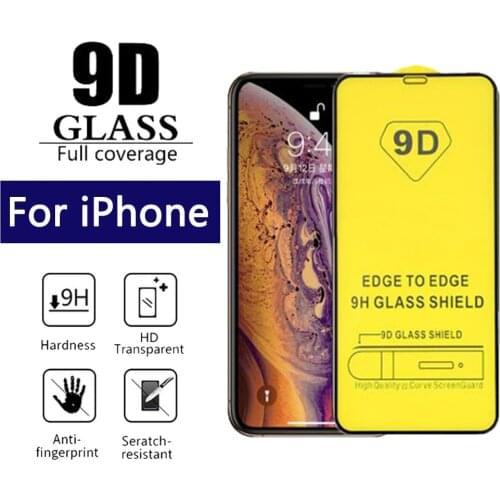 10PCS For IPhone X XR XS Max 11 Pro 12 Mini 8 7 6 6S Plus 5 5S 5SE 5C 9D Tempered Glass Full Screen Protector Film Cover