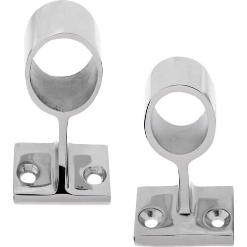 2 Pieces Heavy Duty Stainless Steel Boat Hand Rail Fitting Center Stanchion 7/8'' and 1" - 60 Degree