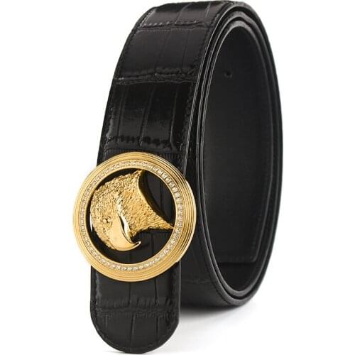 2021 New Ceinture pour Hommes Fashion eagle stainless steel buckle genuine leather belt luxury famous brand cowhide belt for men