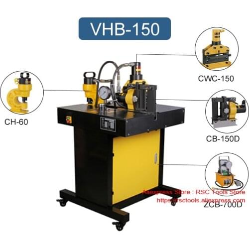 3-in-1 Busbar Processor VHB-150 Hydraulic Cutting Bending Punching Busbar Processing Machine