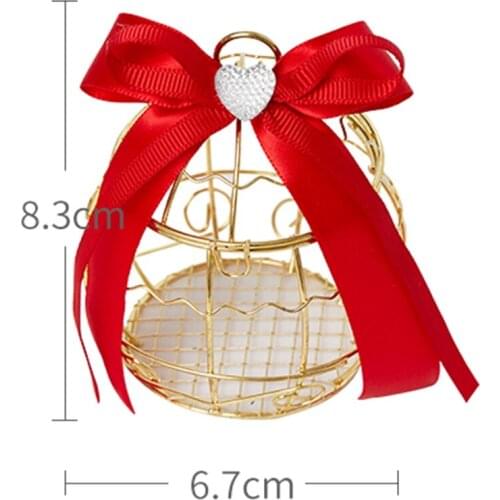 30pcs Mini Metal Gold Vintage Retro Bird Cage Candy Boxes Baby Shower Favor Gift Box For Guests Party Birthday Souvenir