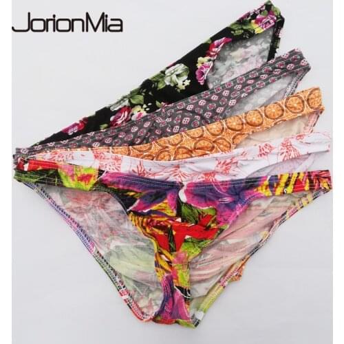 5pcs Mens G-string Sexy Underwear Male Printed Panties Mens Brief Cotton Underpant Boy Bikini Briefs Sexy Underwear ckyh03