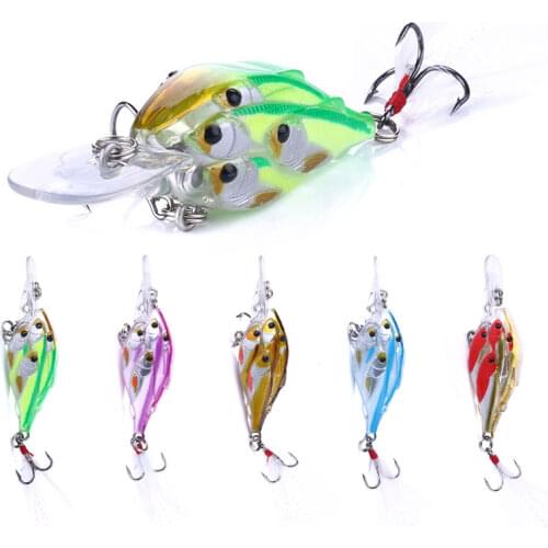 6.5cm 6g 1pcs fishing Group of fish Bionic hard bait Artificial Minnow Crank lure Wobbler fishing gear