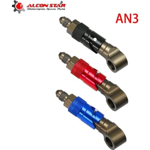 Alconstar Motorcycle Front Brake Caliper Quick Removal Cover Brake Line Quick Release Brake Lines AN3 Fitting Adapter