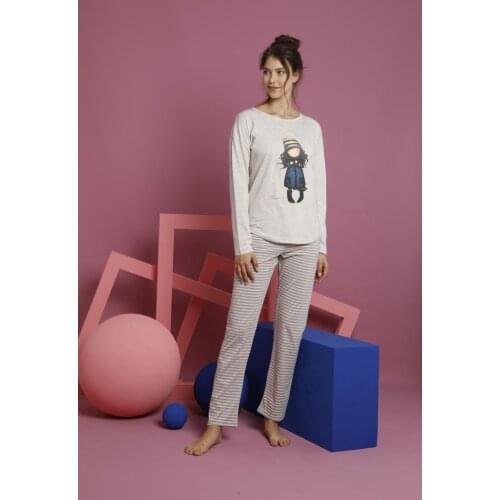 Cathi&White Womans pajama set, sleepwear, %95 cotton, %5 lycra, dm60055