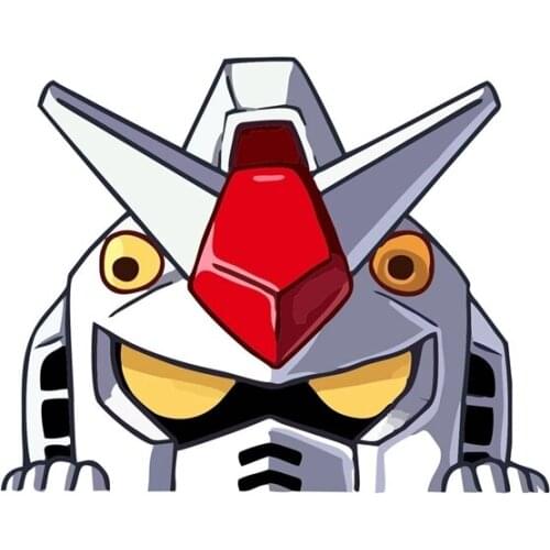 Dawasaru 3D GUNDAM RX-78 Peeking Anime Car Sticker for Peugeot 206 308 Vinyl PVC Decal for Wall Laptop Waredrobe