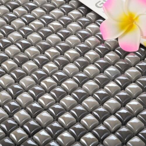 8 colors available! Gray Red Colorful Candy Mini Full body glass tile for Showroom bathroom shower wall tile floor tile
