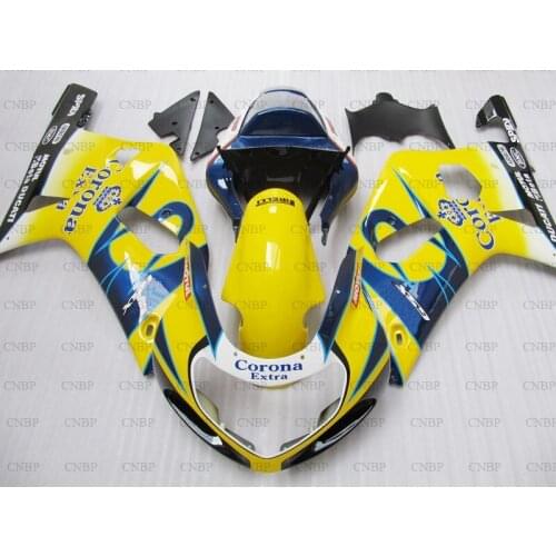 GSX R 600 750 1000 2000 - 2003 K12 Fairings GSXR600 GSXR750 GSXR1000 2003 01 00 Yellow Black Plastic Fairings