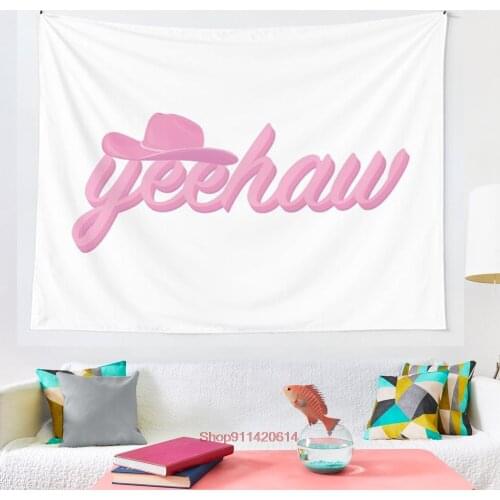 Yeehaw Cowgirl Hat tapestry Wall Hanging Tapestries for Living Room Bedroom Home Decor