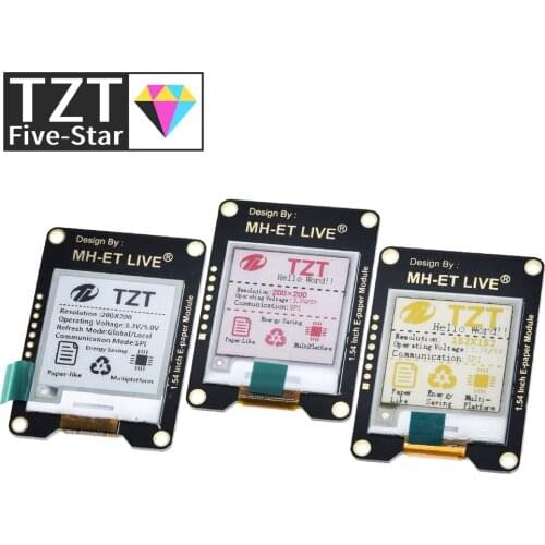 TZT 1.54 Inch Epaper Module E-paper E-Ink EInk Display Screen SPI Support Global/Part For Arduino STM raspberry pi ESP32