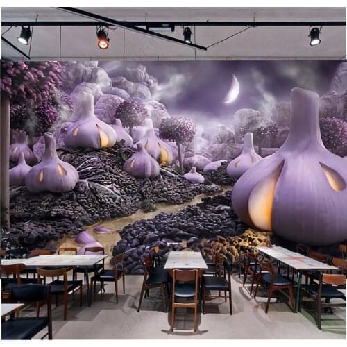 New 8D Large Mural Block 3d mural for sofa Background restaurant fruit 3d Wallpaper cartoon colourful mural 3d Wallcovering Deco